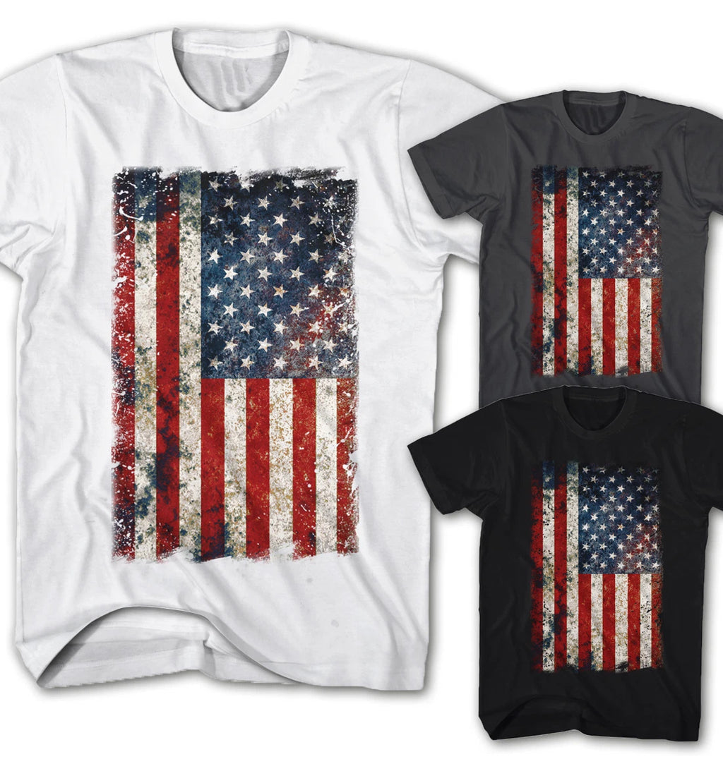 ★Mens Vintage USA Flag Grunge Old School Rock T-Shirt New S-5XL UG11115★