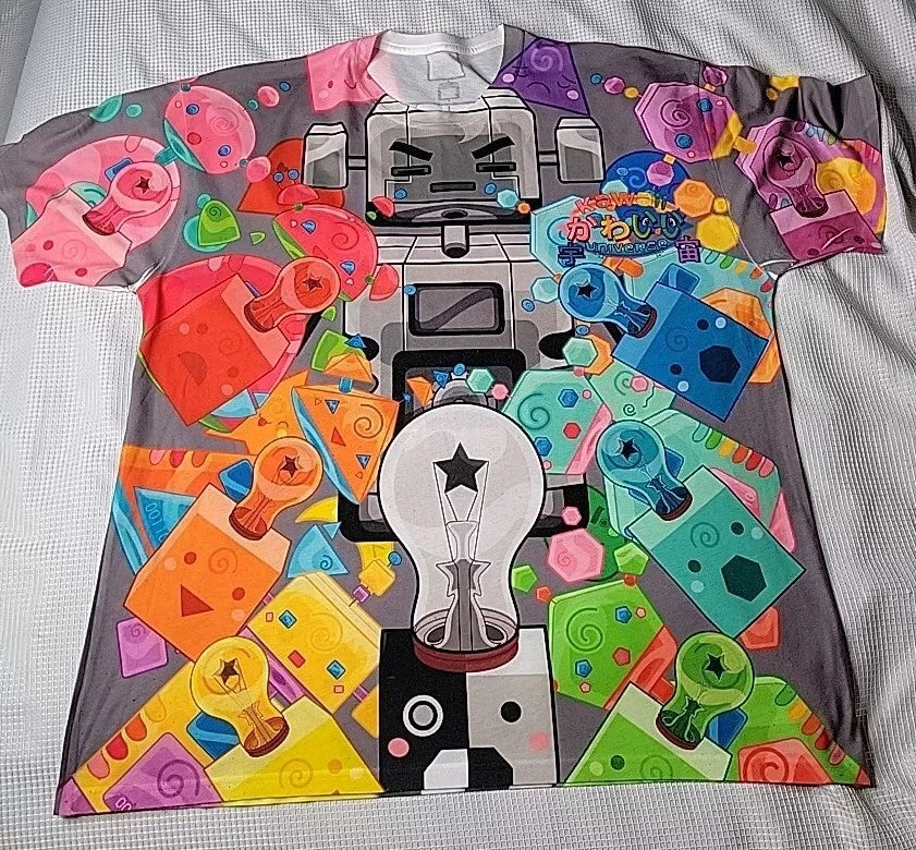 Kawaii Universe Robot All Over Print Mens Graphic Tee XL 2X 👀