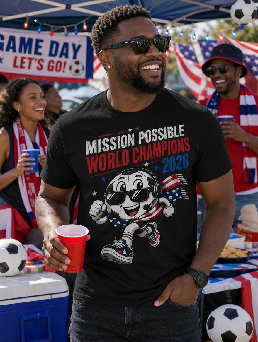 USA Soccer Tee 2026 World Champions Fan Shirt Patriotic Sports Gift
