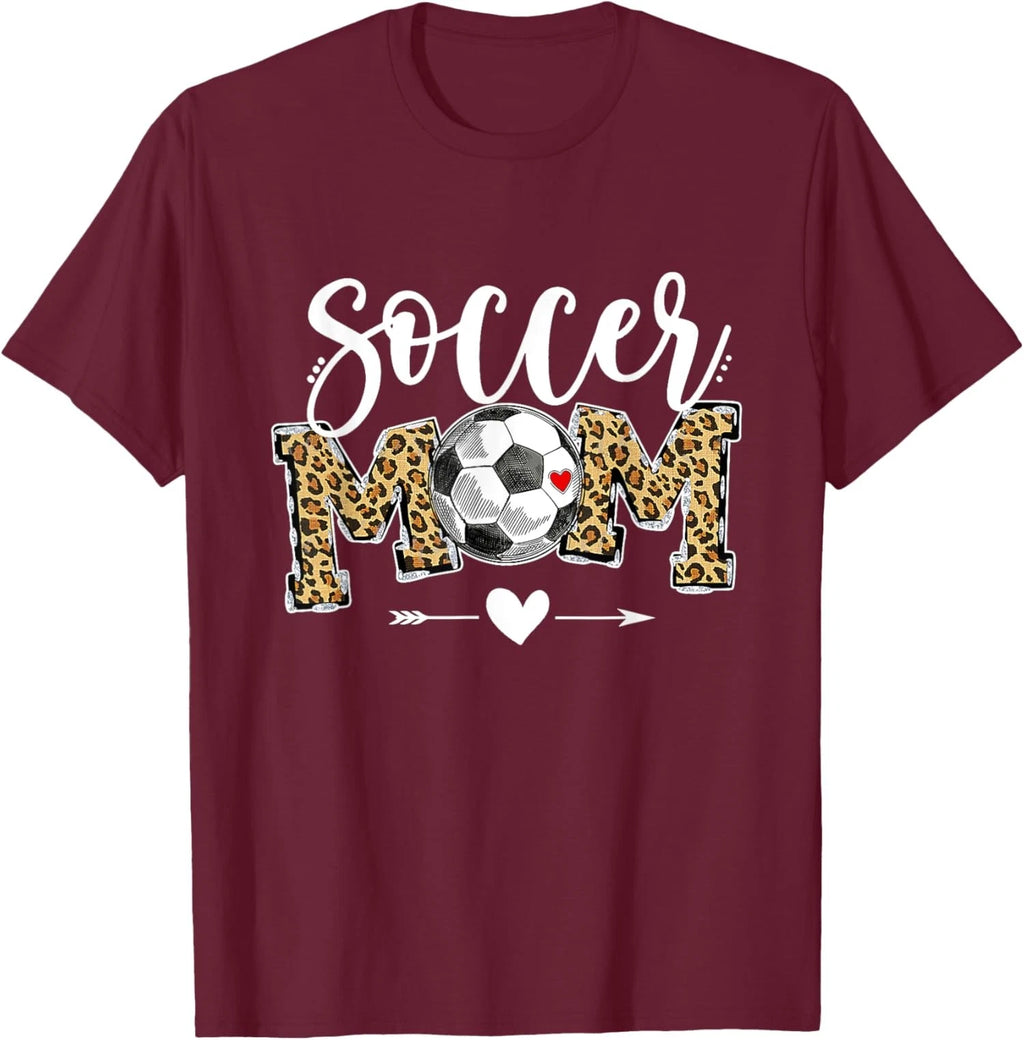 Soccer Mom Leopard Funny Soccer Mother's Day T-Shirt