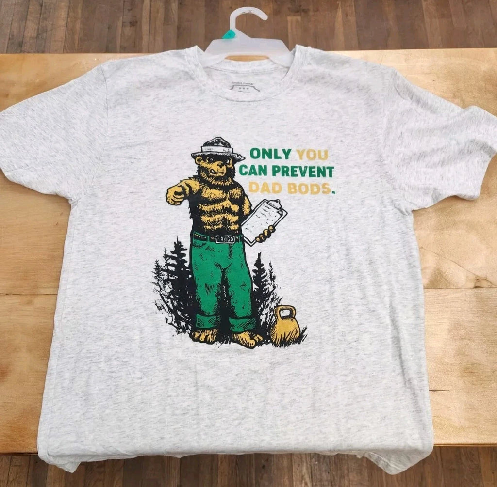 Tango Charlie Tee Shirt "Only you can prevent Dad Bod" Gag Gift, Fathers Day Tee