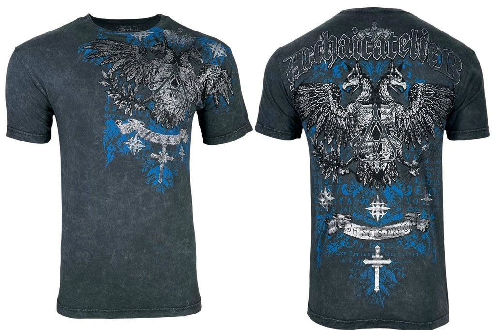 Archaic by Affliction Men's T-Shirt Calcium Biker Y2K S-5XL