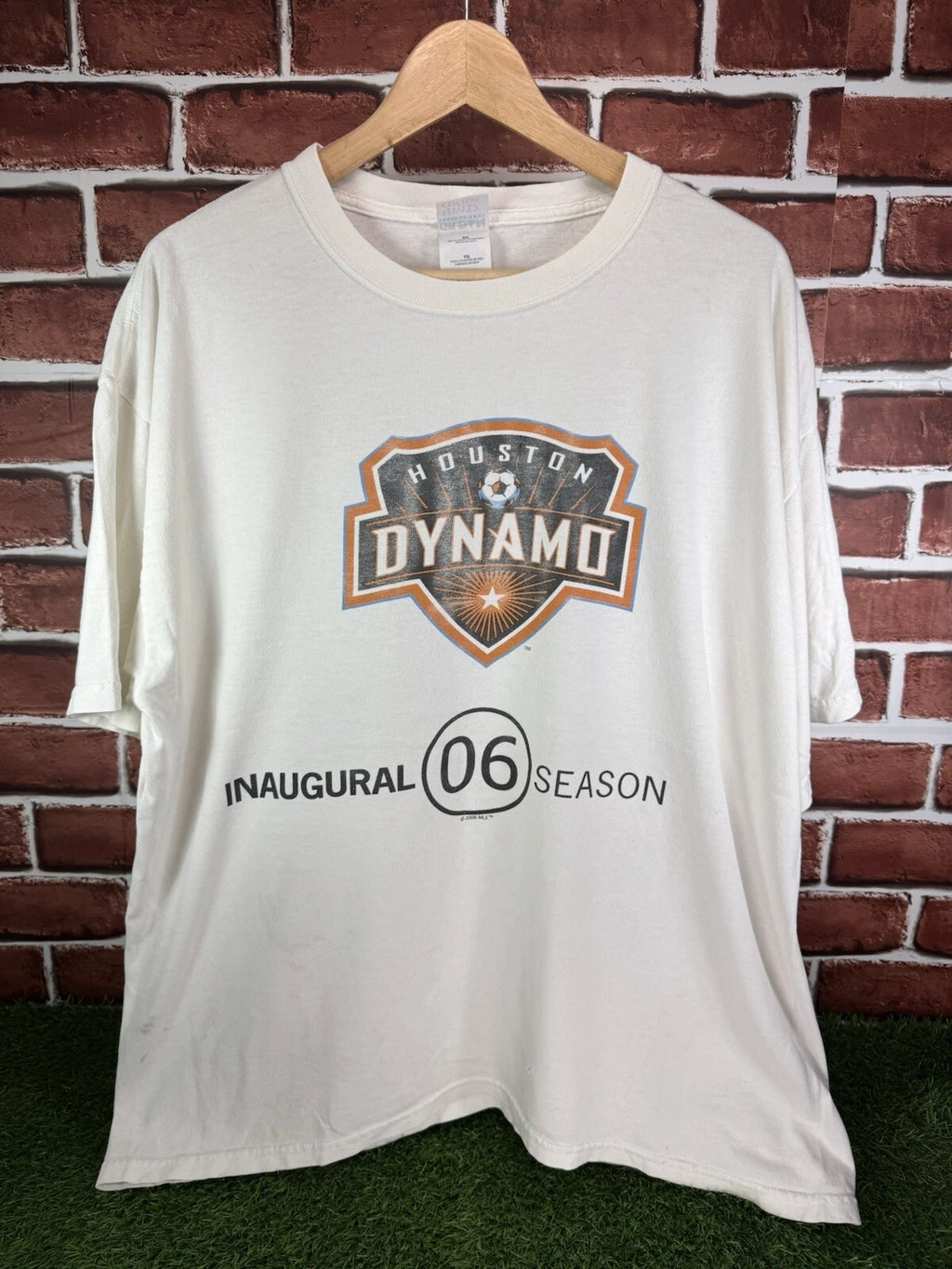 Vintage Y2K Houston Dynamo FC MLS Inaugural 2006 Season Promo T-Shirt XL Boxy