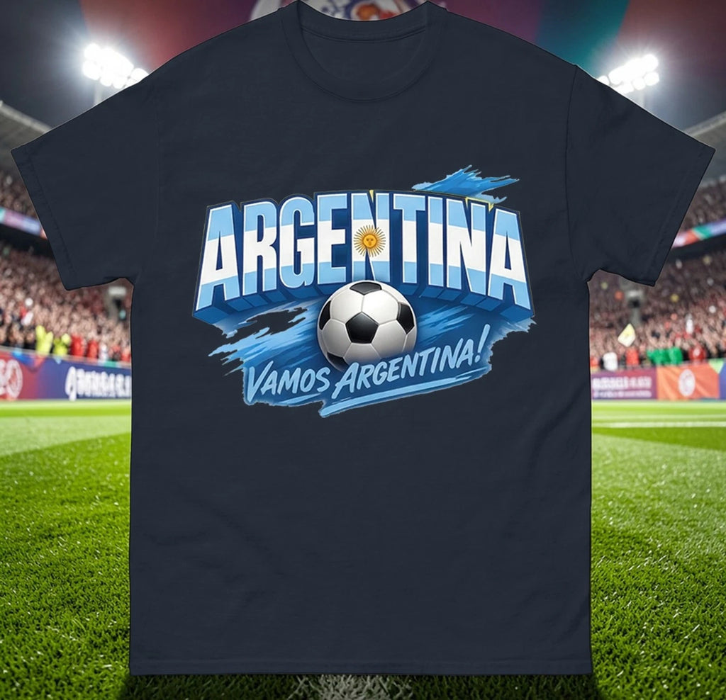 Argentina Vamos T-Shirt, Argentina Football Fan Tee, Football Fan Gift Top
