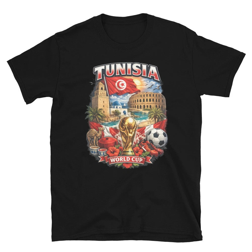 Tunisia World Cup Football Fan T-Shirt – Red Crescent Supporter Edition