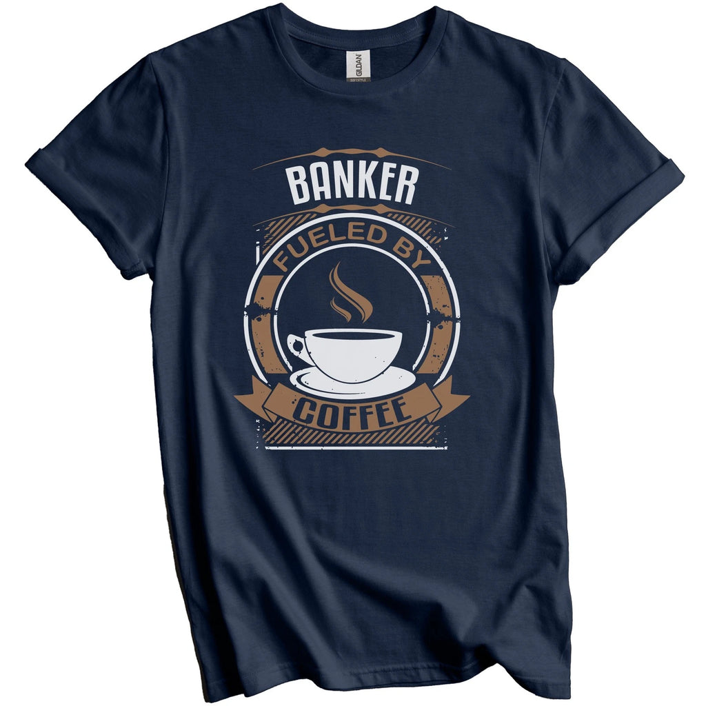 Banker Fueled By Coffee Funny Banking Graphic T-Shirt