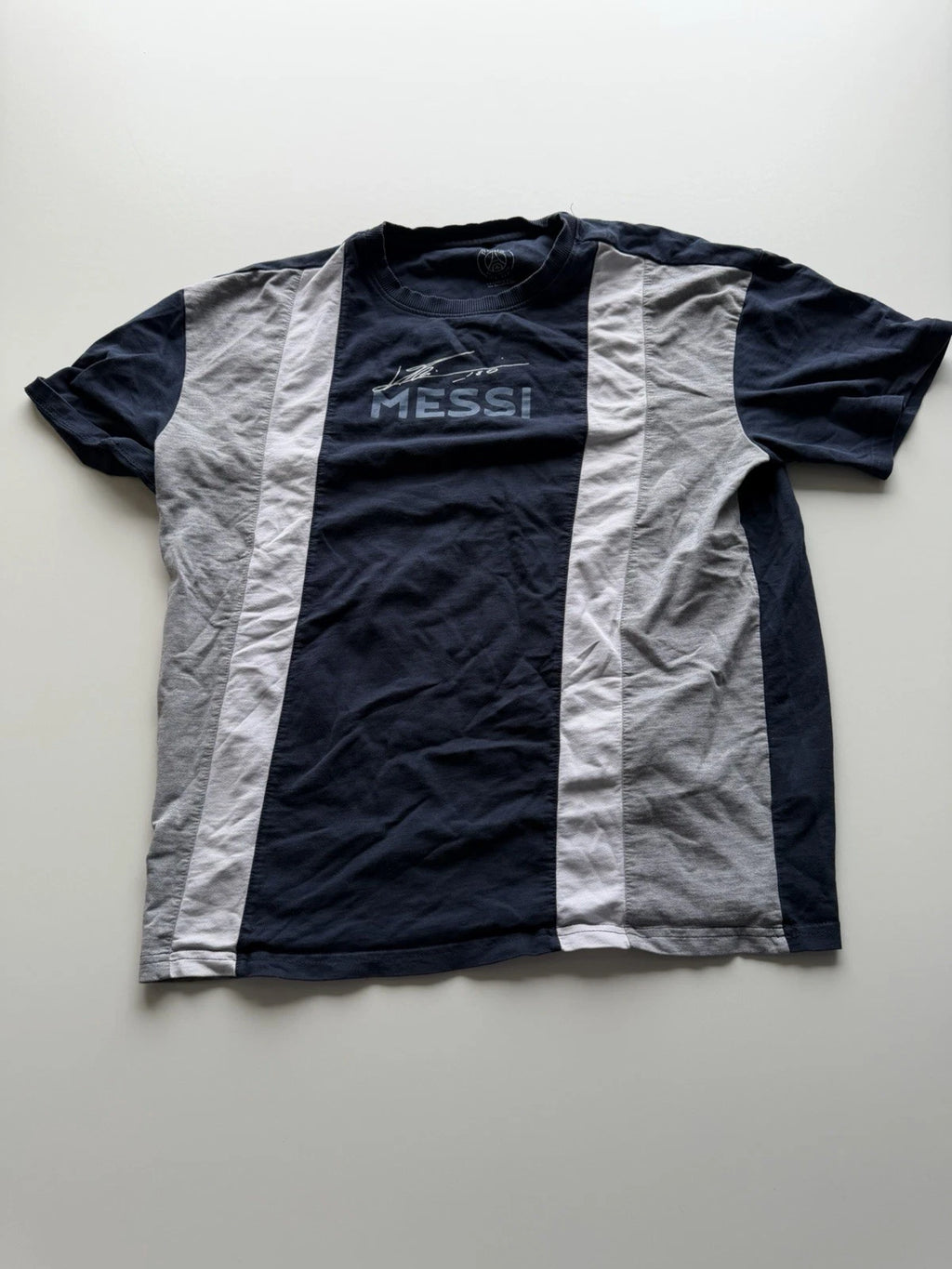 Messi Collection  - Mens T-shirt Size Large Blue Soft Soccer PSG