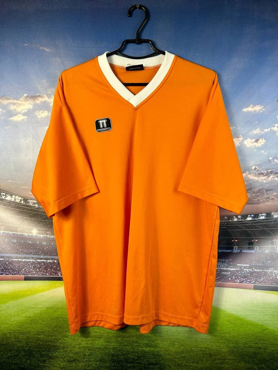 Primato Vintage Jersey Football Soccer Shirt Orange Italy Trikot Men Size XL