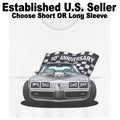 DigiRods Pontiac Trans Am 1979 10th Anniversary With Flag Cartoon Car T Shirt