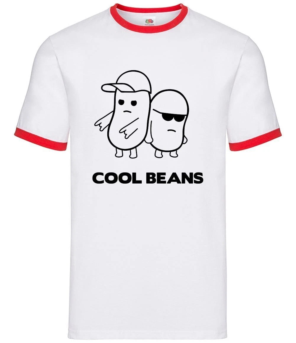 Cool Beans - Mens Ringer - Meme Joke Funny Phrase Slang Awesome Beanz