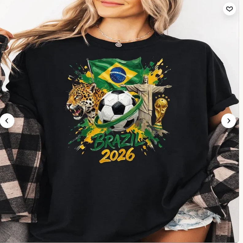 Brazil 2026 World Cup Shirt Soccer T Shirt Brazil Football