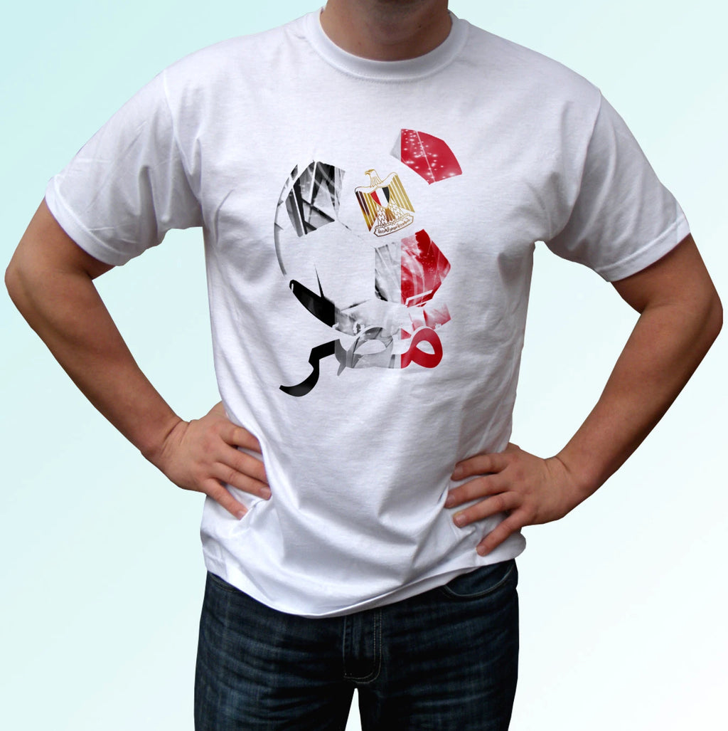 Egypt football flag white t shirt design soccer gift top art tee all sizes