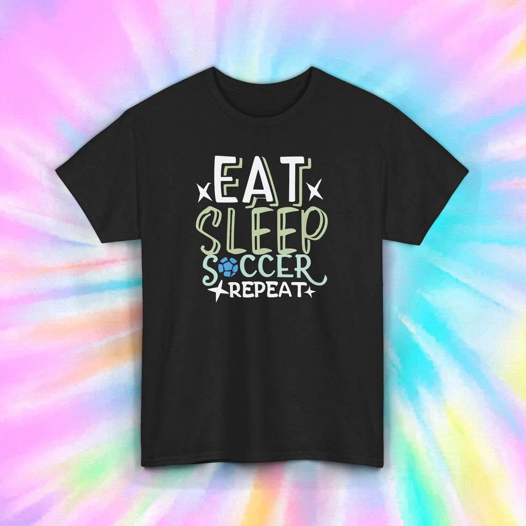 Eat Sleep Soccer Repeat Funny Sports T-Shirt Gift for Soccer Players Fans S-5XL
