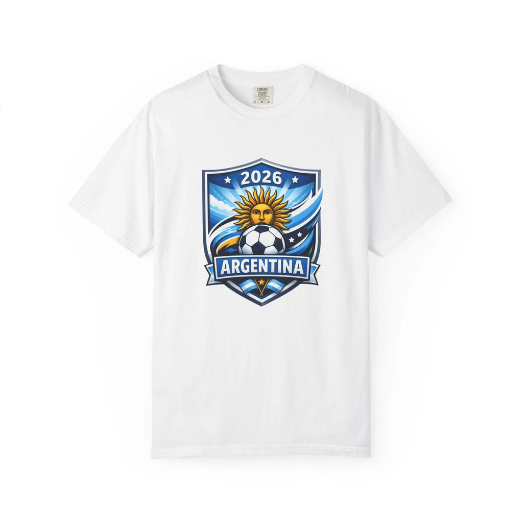 Argentina 2026 Soccer Crest T-shirt | Sun Face Football Shield