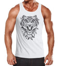Mens Tank Top Tiger Boho Zentangle Bohamian Atzec Feathers Dreamcatcher