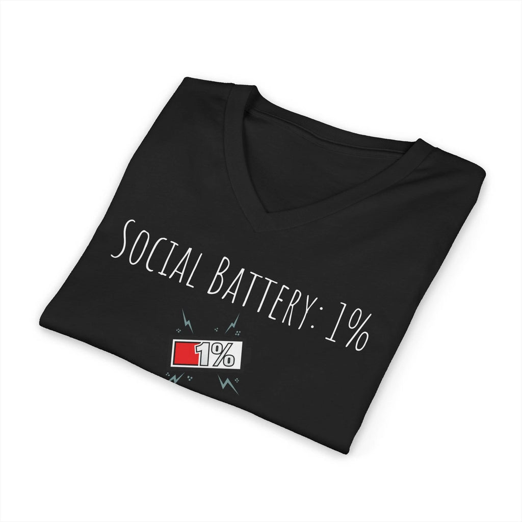 Social Battery 1% Tee | Funny Introvert Shirt