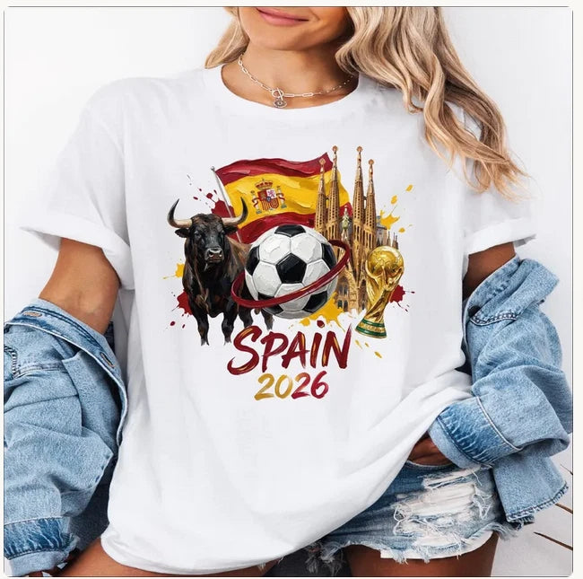 Spain 2026 Shirt, World Cup Soccer Tee, Spanish Flag Football T-Shirt