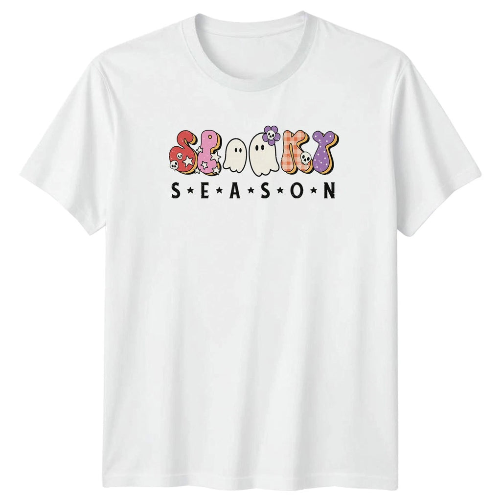 Spooky Season Womens T-Shirt Cute Spooky Halloween Halloween Gift For Her