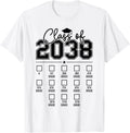 Class of 2038 Grow With Me Funny Kindergarten Back To School Gift Unisex T-Shirt