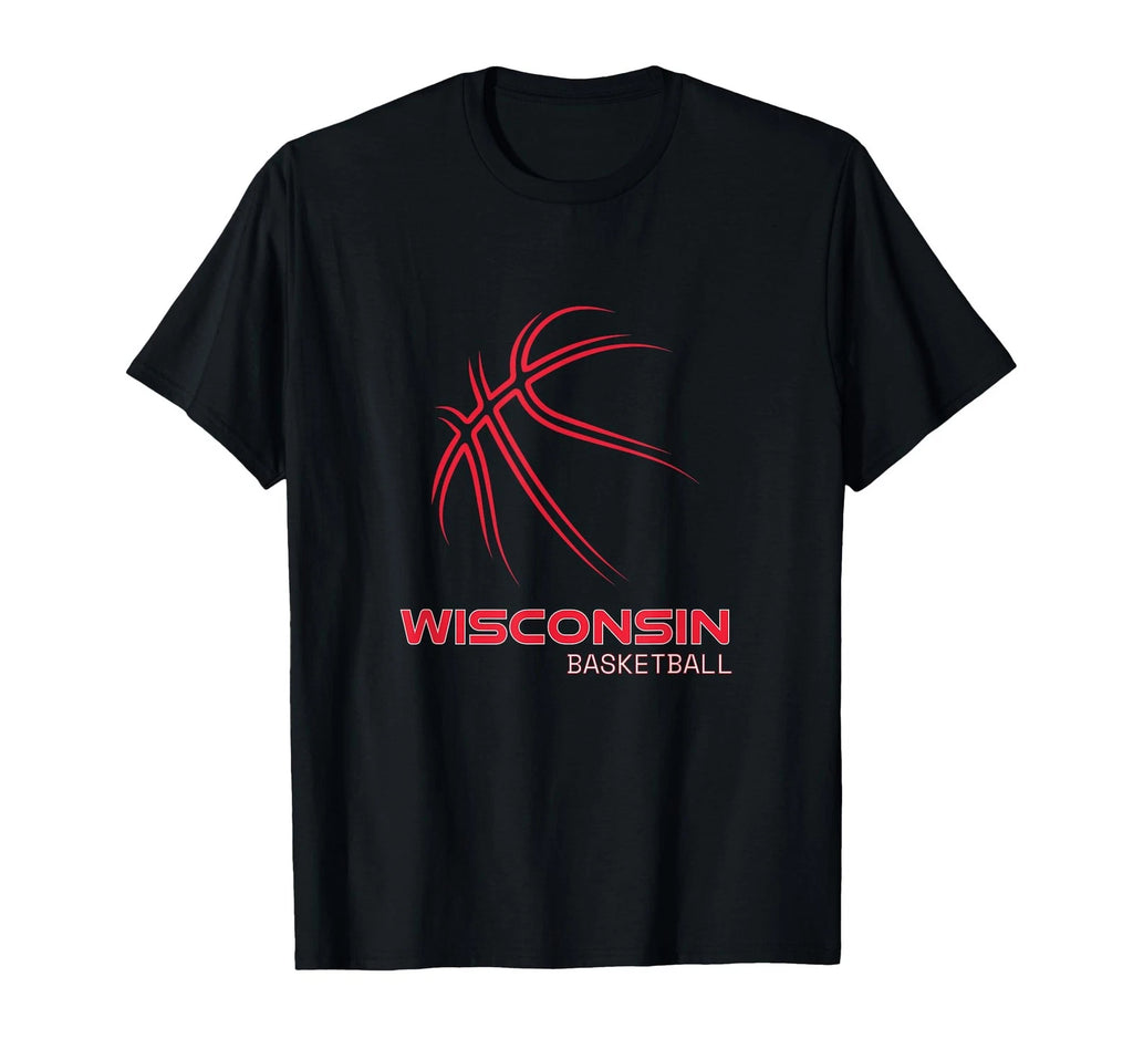 Basketball WI Love The Badger State Souvenir Wisconsin Hoops T-Shirt
