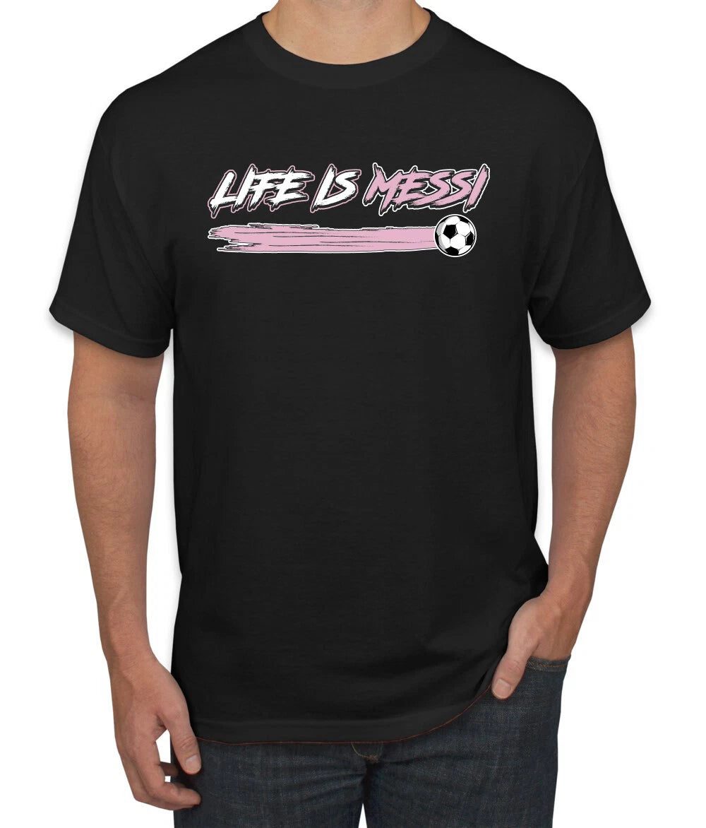Life Is Miami Soccer GOAT Sports Men TShirt
