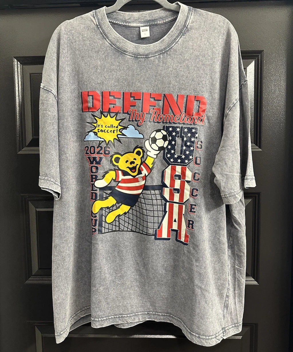 USA Soccer X Grateful Dead  2026 World Cup “Defend Thy Homeland” Shirt - XL Gray