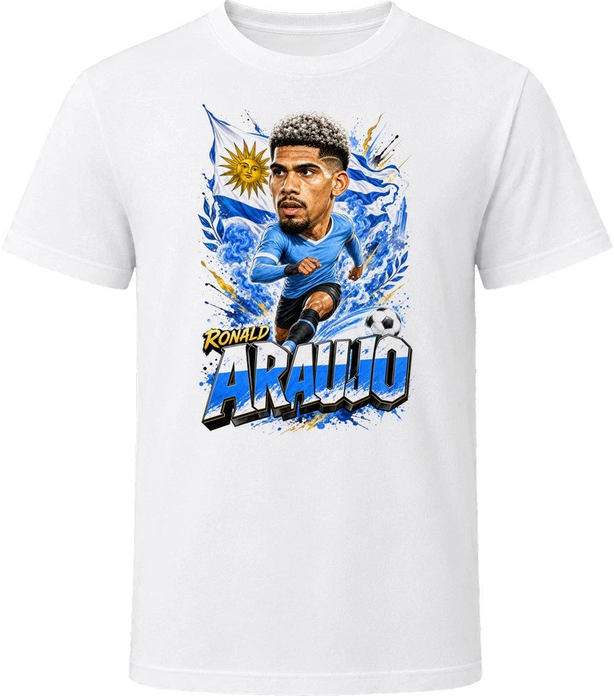 Ronald Araujo Uruguay Soccer Caricature 2026 World Cup T Shirt