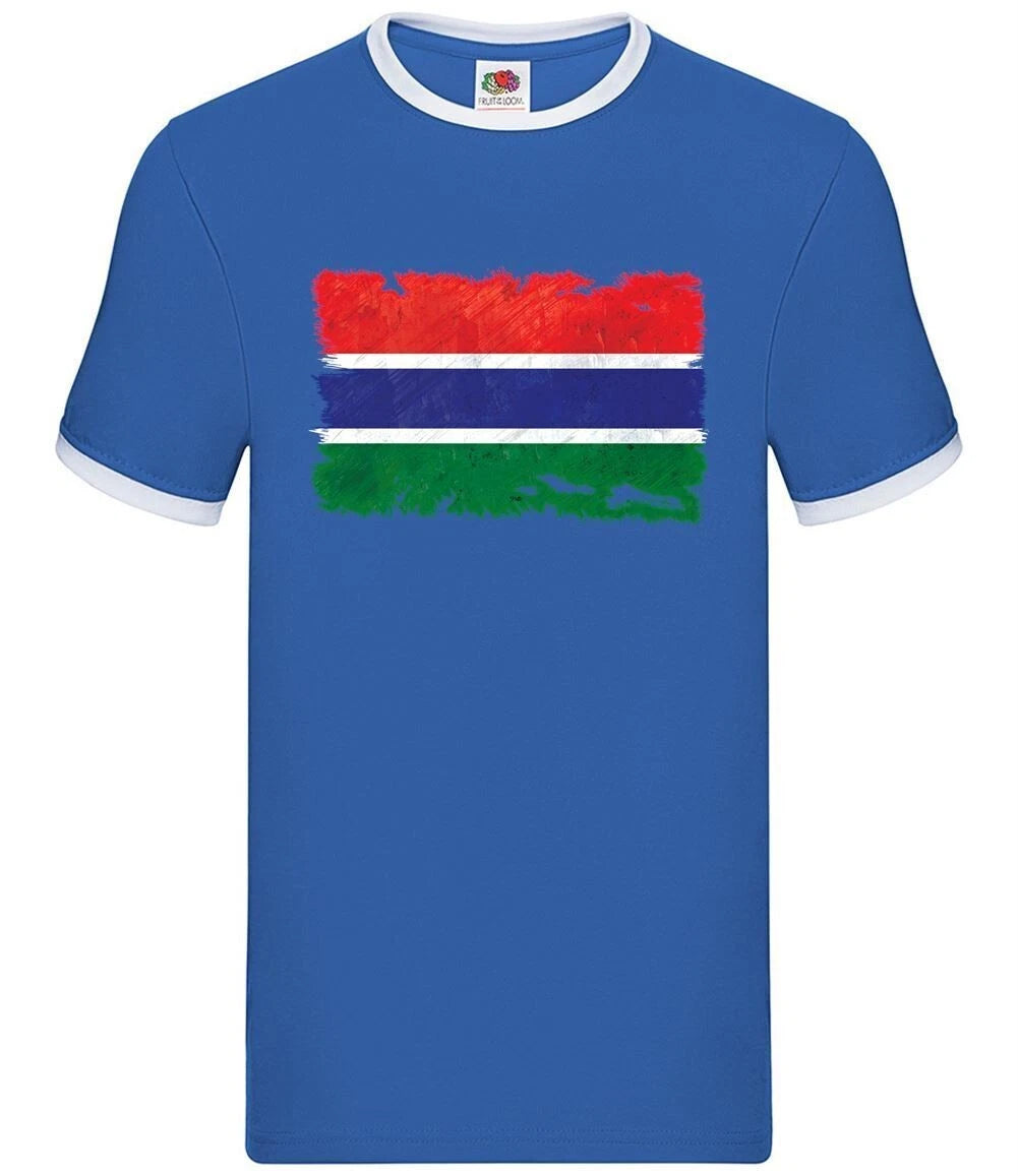 The Gambia Grunge Style Flag - Mens Wrestler - Banjul Country Travel Flags