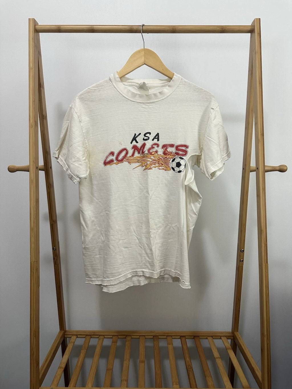 VTG Kansa City Comets KSA Indoor Soccer Thrashed Worn Distressed T-Shirt M