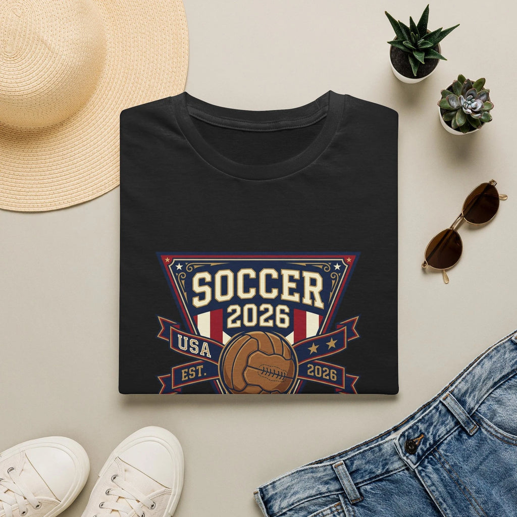 Soccer 2026 USA Vintage Crest T Shirt Patriotic Sports Graphic Tee