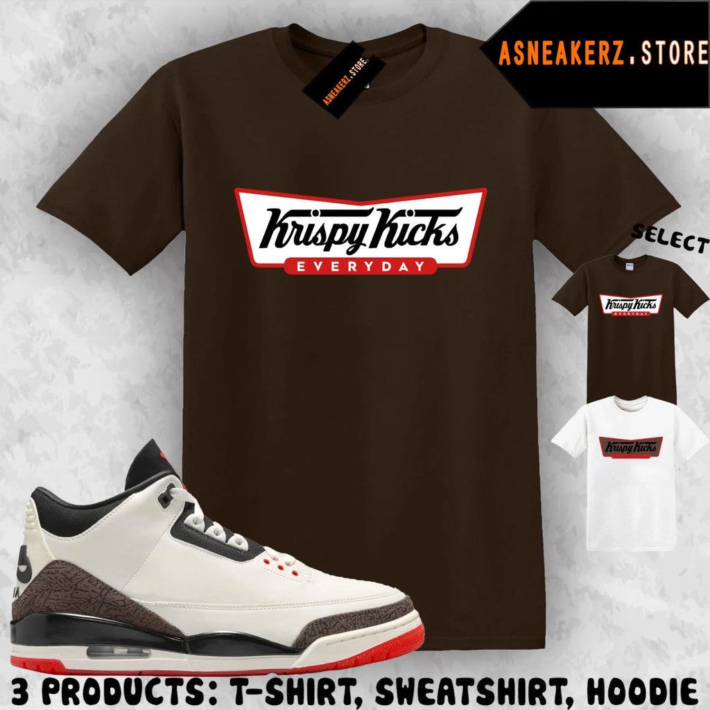 Tee Shirt Matching AJ 3 World's Best Dad 2026 Match Sneaker Krispy Kicks T-Shirt