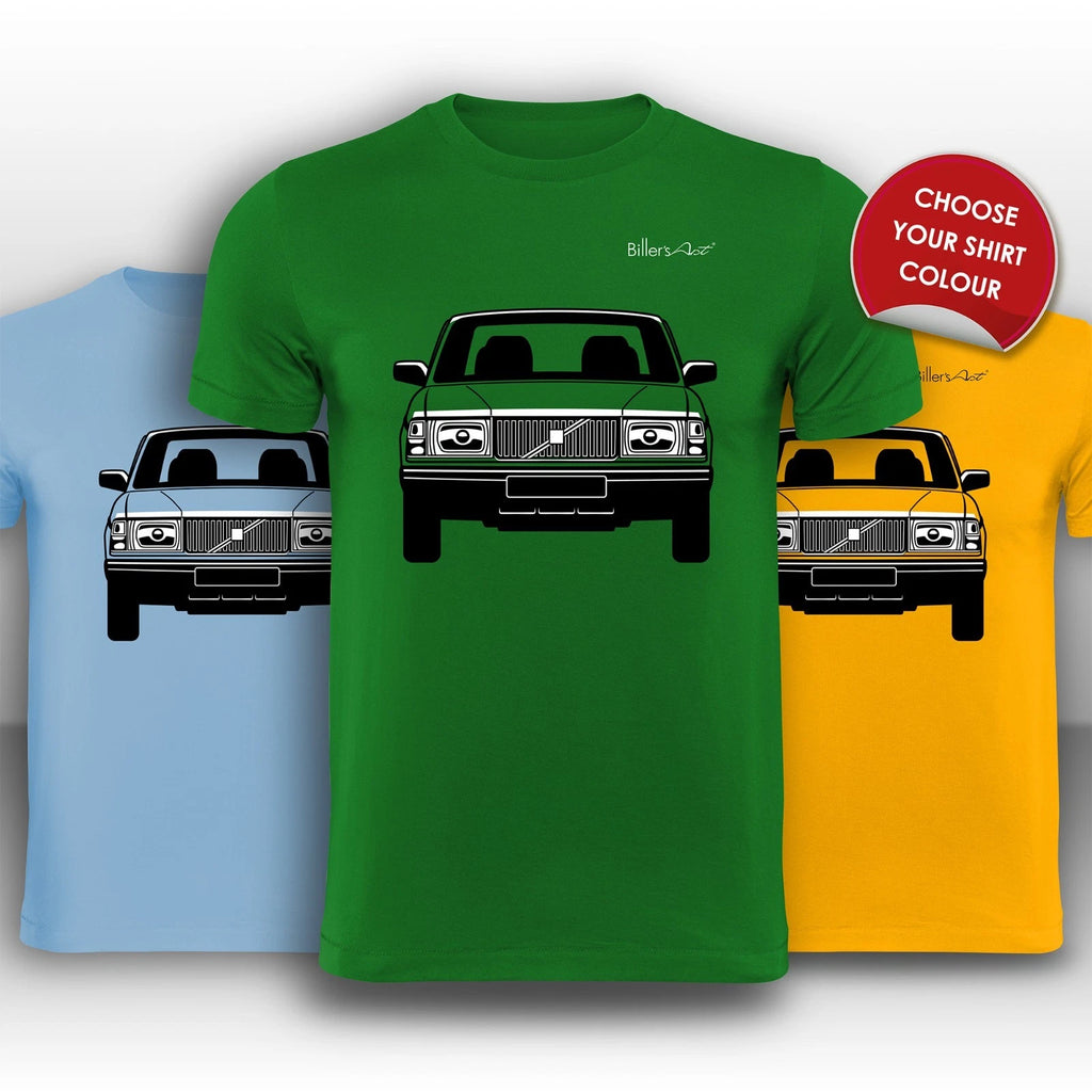 Volvo 240 1993 Front View Super Cool hand printed T-Shirt