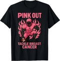 Pink Out Tackle Football Breast Cancer Support Unisex T-Shirt