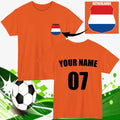 Personalised Netherlands Football T-Shirt Custom Name Number Fan Gift Unisex Top