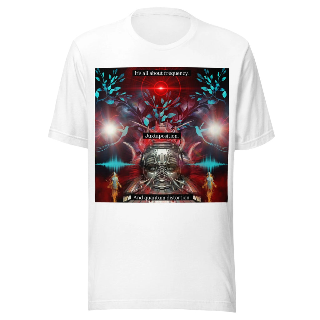 Quantum Unisex white 100% cotton t-shirt
