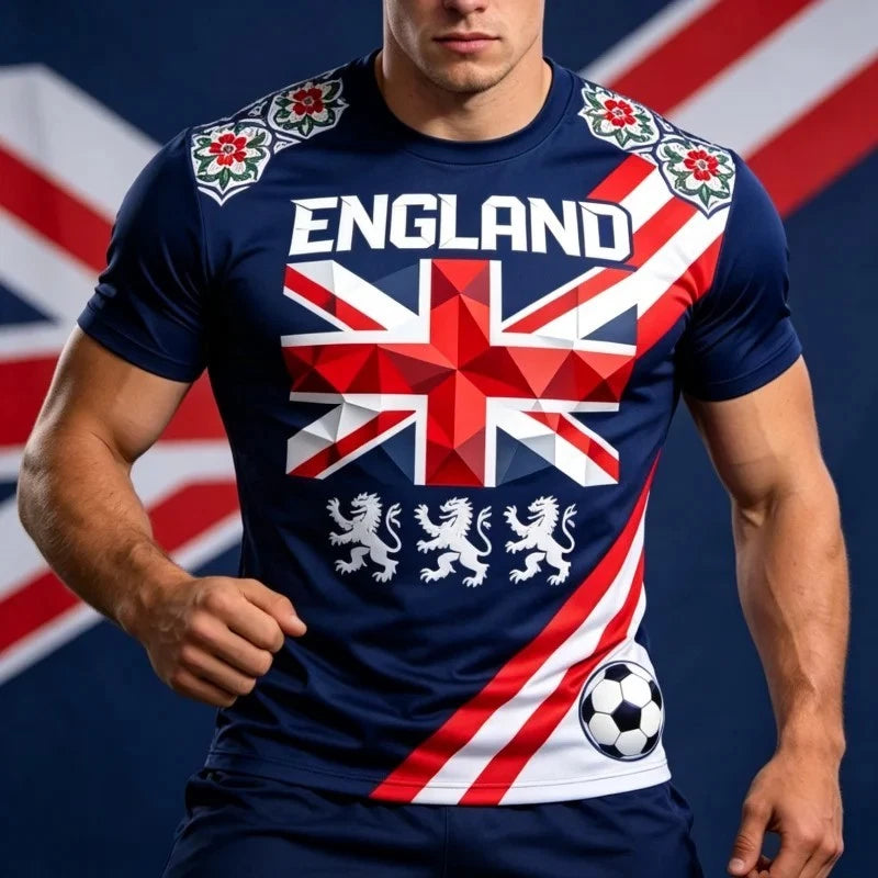 England Football T-Shirts 10 World Cup 2026 Polyester Breathable Quick Dry