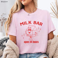 Milk Bar Vintage Shirt, Funny Breastfeeding Tee with Milk Carton Design, Cute &