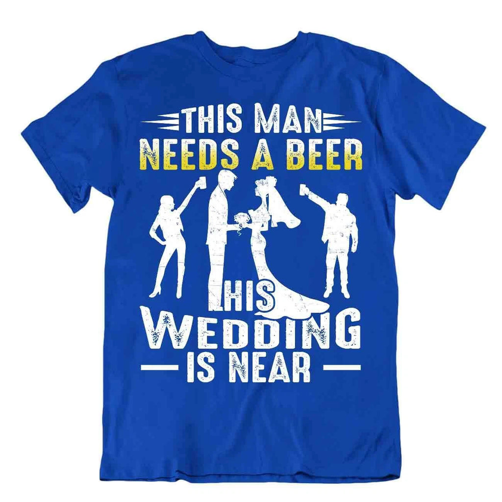 Wedding And Beer BBF Friends T-SHIRT Grom Beer TEE Realist Beer Glass SHIRT