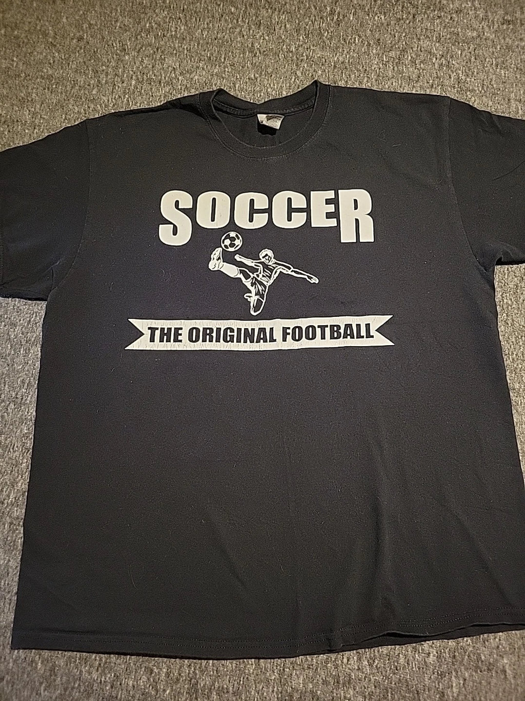 Soccer The Original Football Tshirt Sz XL Soccer Is Life Futbol Black