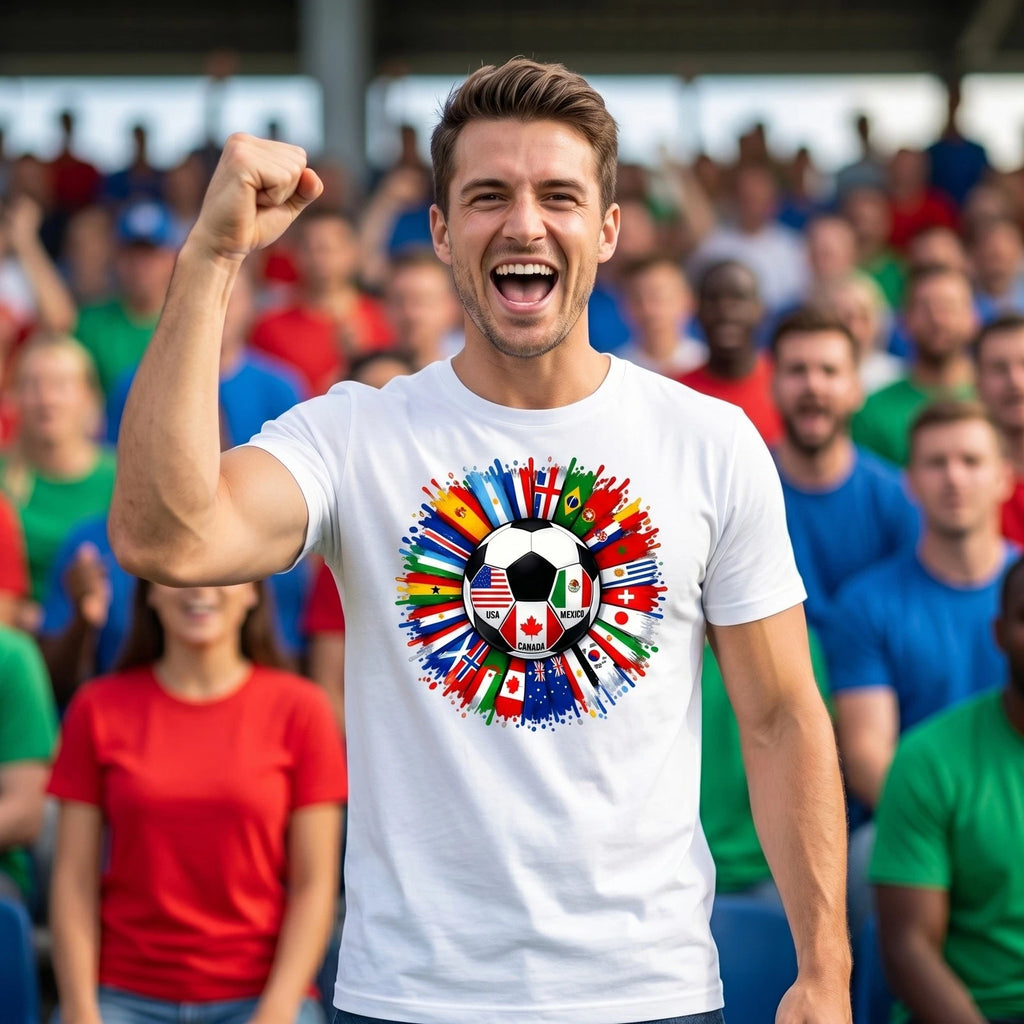 International Football T Shirt, Global Soccer Supporter Gift Idea
