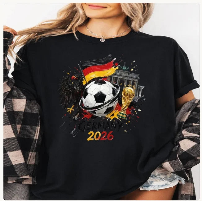 Germany 2026 Shirt, World Cup Soccer Tee, German Flag Football T-Shirt