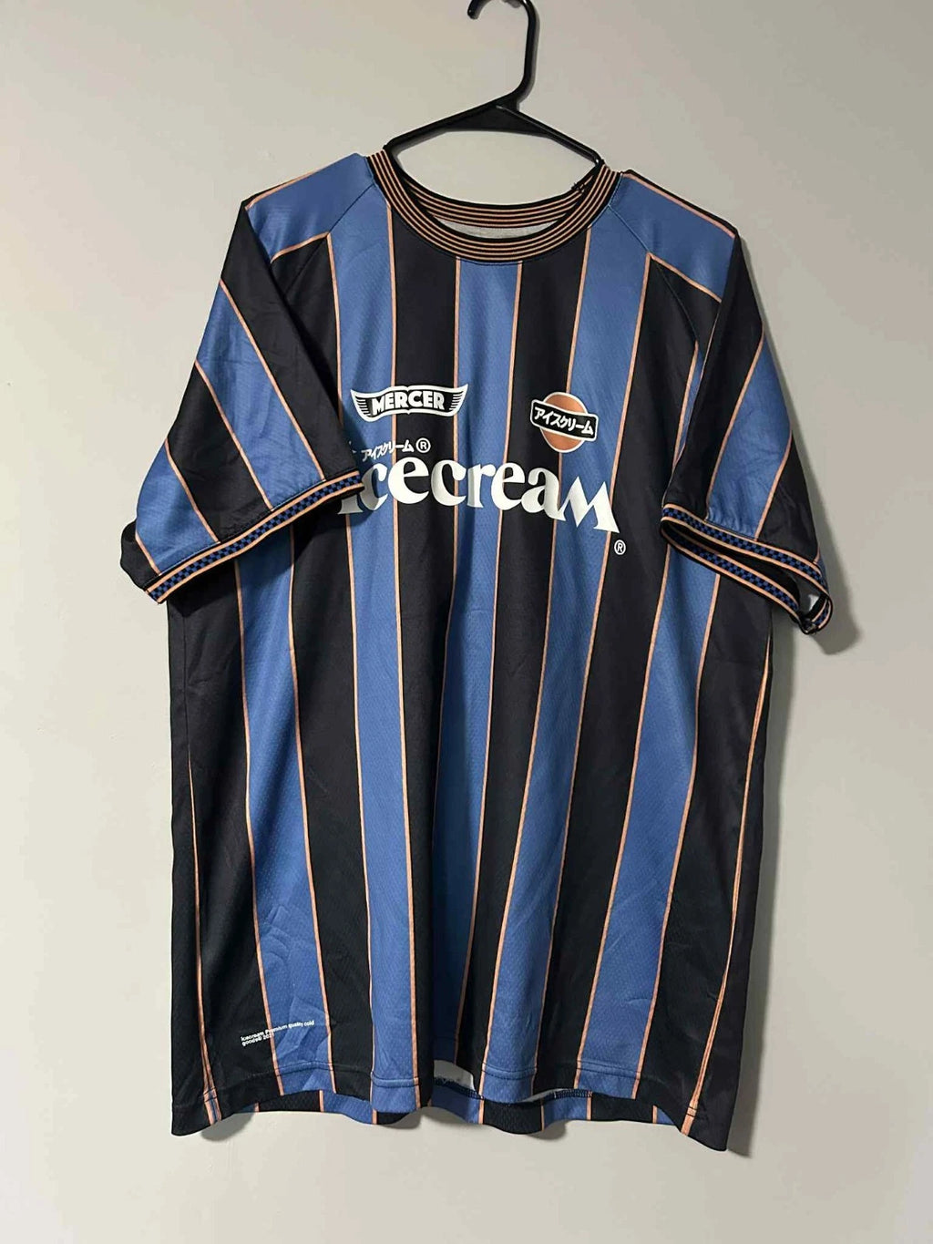 Billionaire Boys Club Ice Cream Play Time Soccer Jersey Size L Blue Mercer #9
