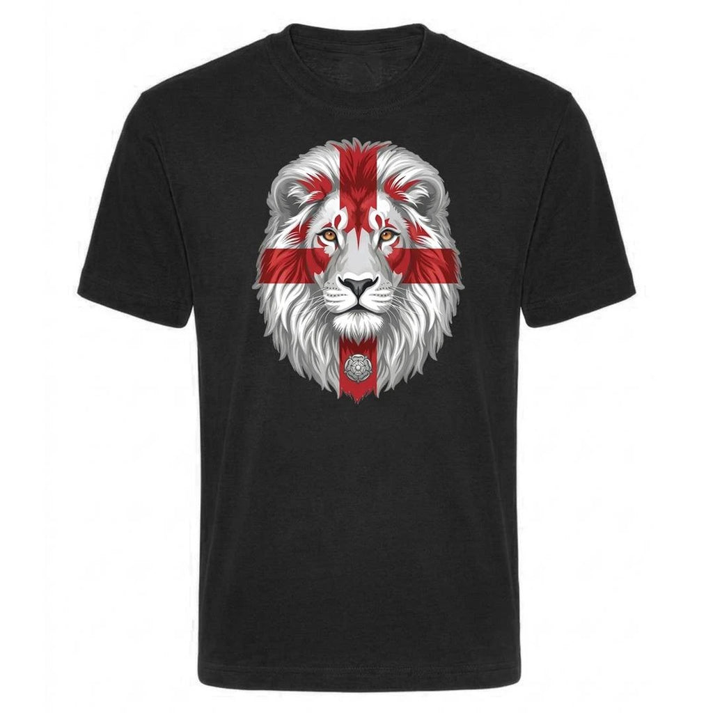 England St George Flag Lion Face T Shirt England Football Fan Supporter Tee