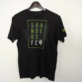 Seattle Sounders Adidas Men’s S. Black W/Logo Graphic Print Short Sleeve T-Shirt