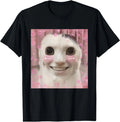 Goofy Ahh Cat Meme Dank Cursed Weirdcore Cringey Banana Cat T-Shirt