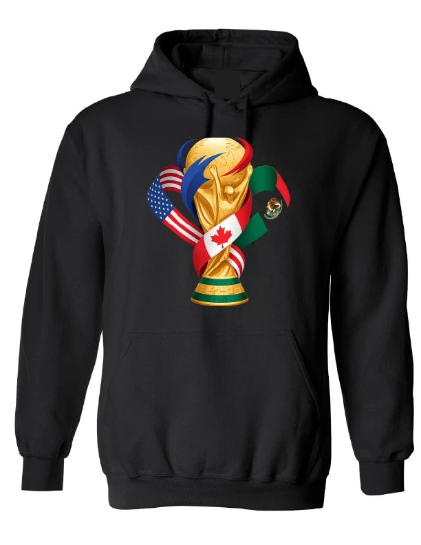 FIFA 2026 hoodie World Cup Soccer Graphic USA Football Black hooded sweatshirt