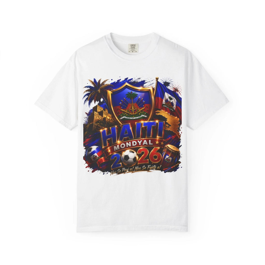 Haiti Mondyal 2026 Soccer T-shirt | Haitian Crest, Flags