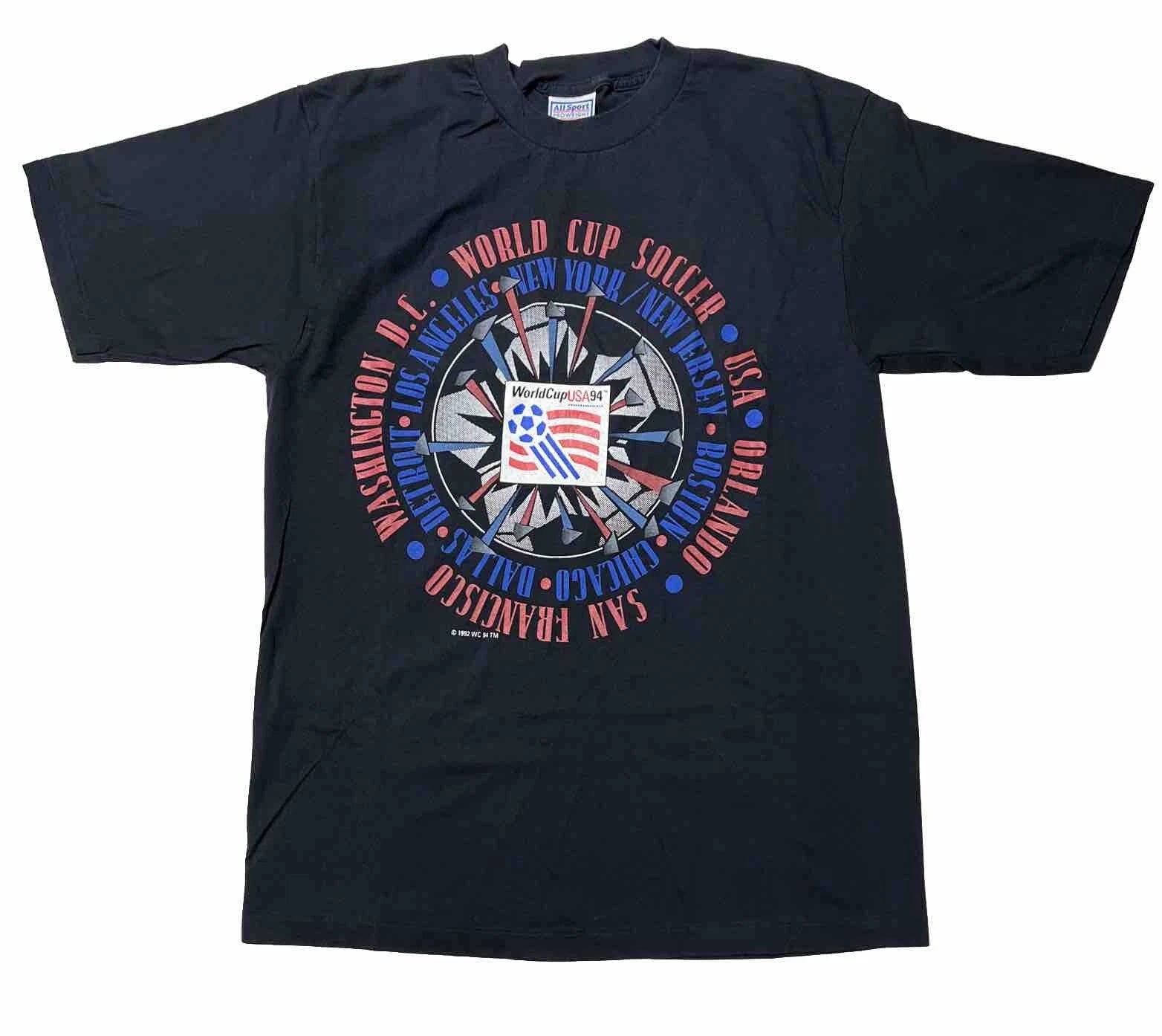 Vintage 1994 World Cup Soccer Football USA  Shirt Men's Size Large All Sport 92’