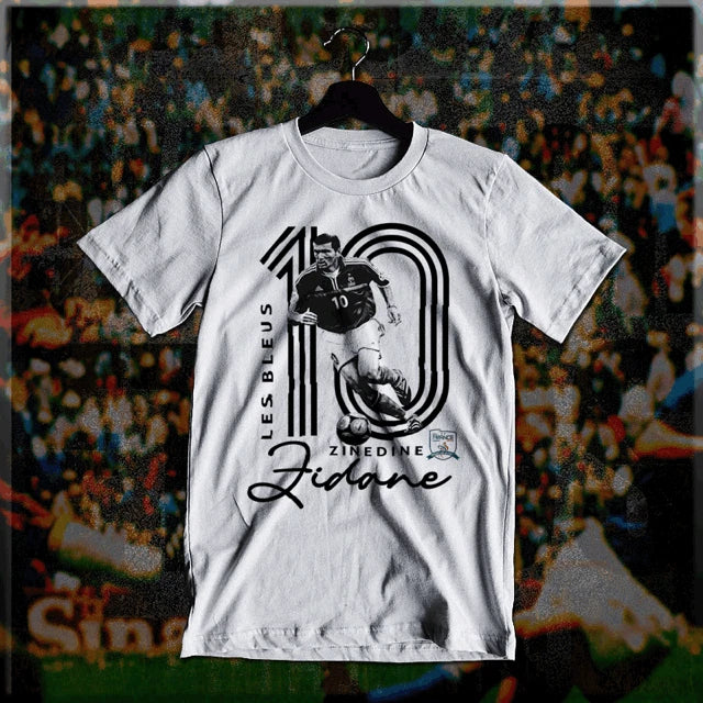 Soccer t-shirt Zidane Retro Football Legend World Cup, Zizou French No10 new tee
