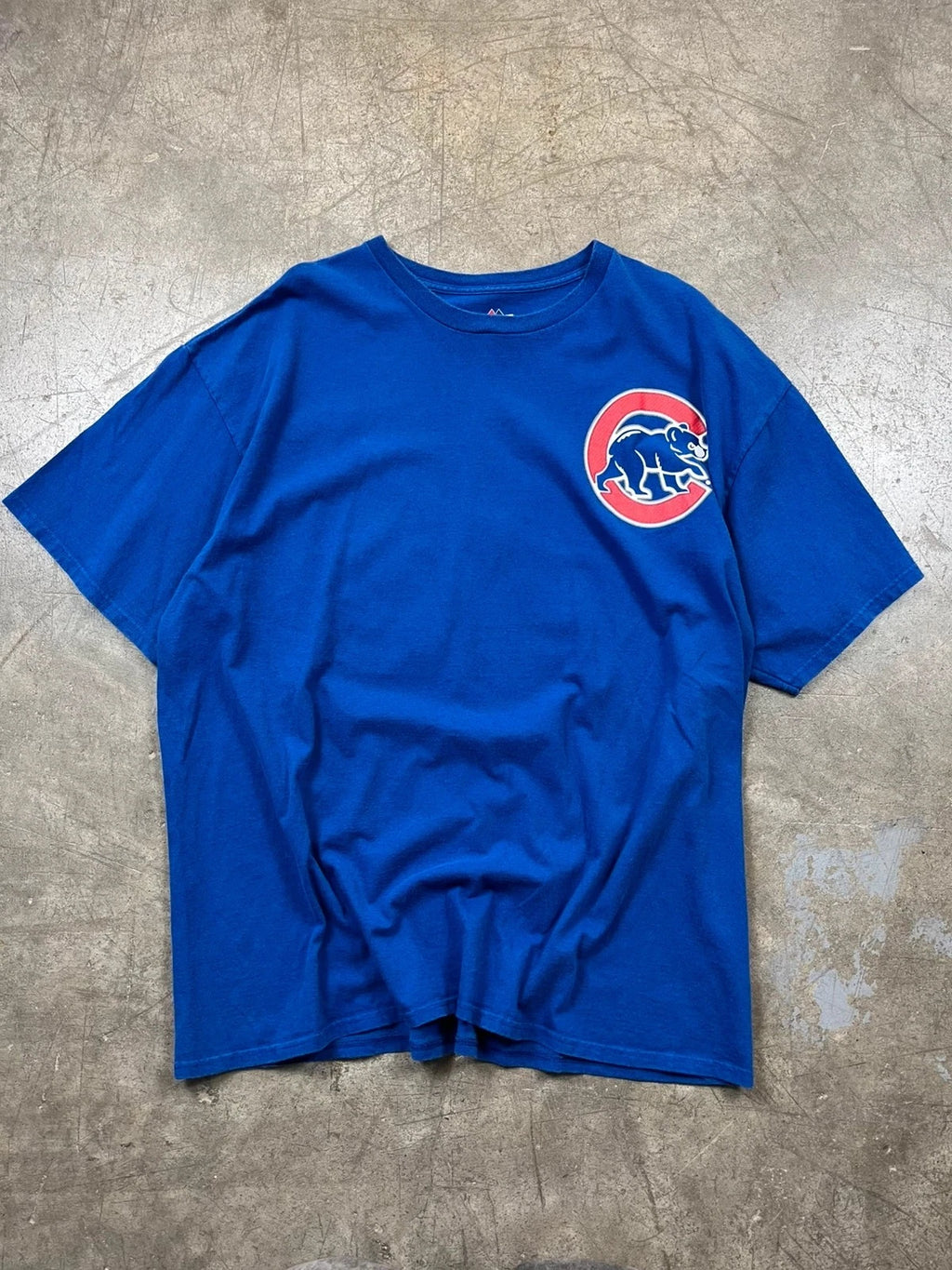 Vintage 00’s Majestic Chicago Cubs Blue Russell Y2k Baseball Tee T-Shirt - XXL